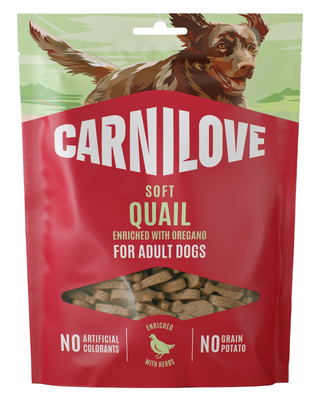 Carnilove Soft  Snack Quail enriched with Oregano pro psy
