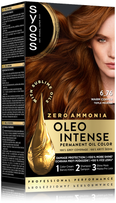 Syoss Oleo Intense Permanentní barva na vlasy 6-76 Tmavě měděná