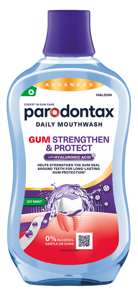 Parodontax Icy Mint ústní voda pro posílení a ochranu dásní