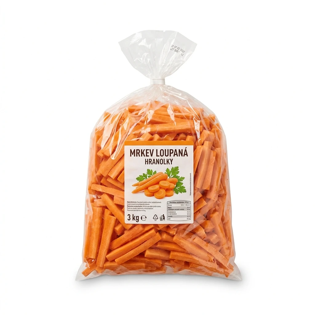Mrkev loupaná hranolky 3 kg