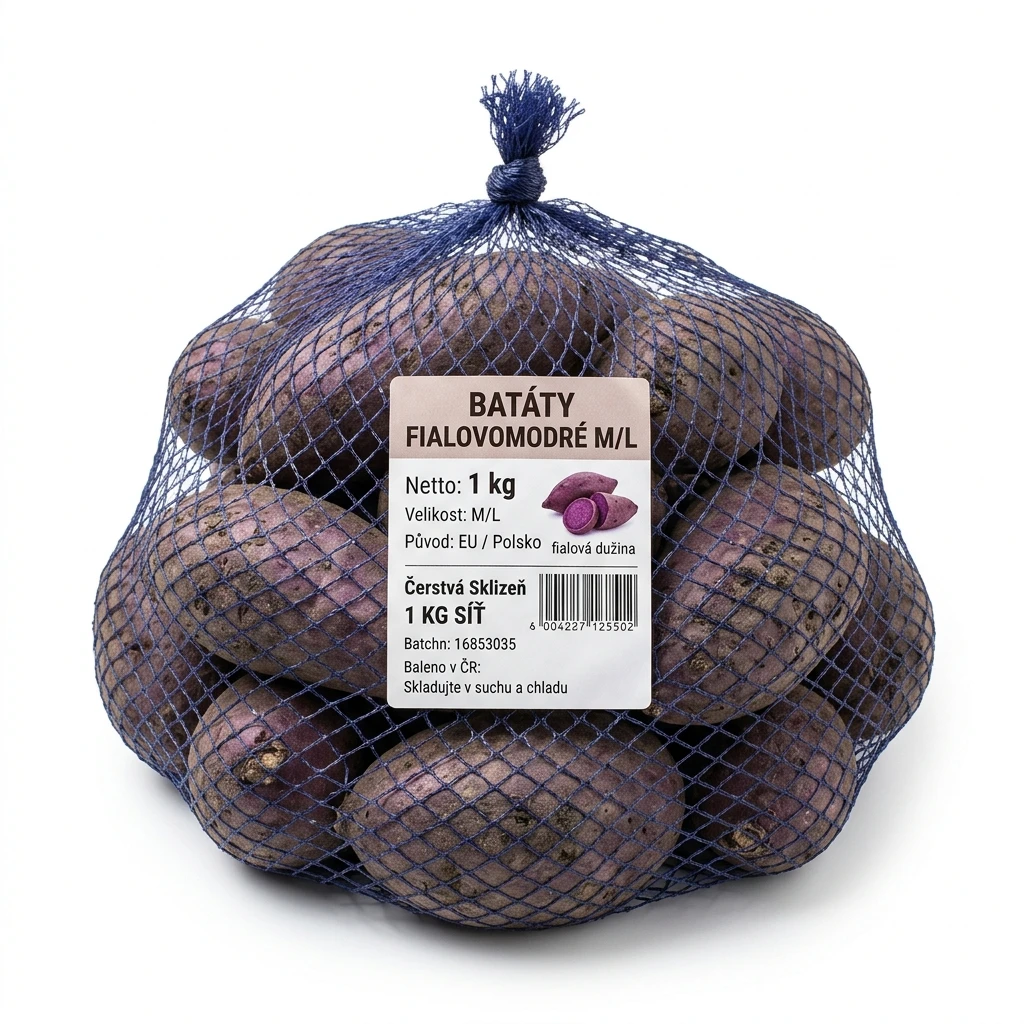Batáty fialovomodré M/L 1 kg síť