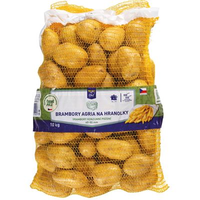 METRO Chef Brambory na hranolky Agrie prané 60/80 CZ čerstvé 10 kg