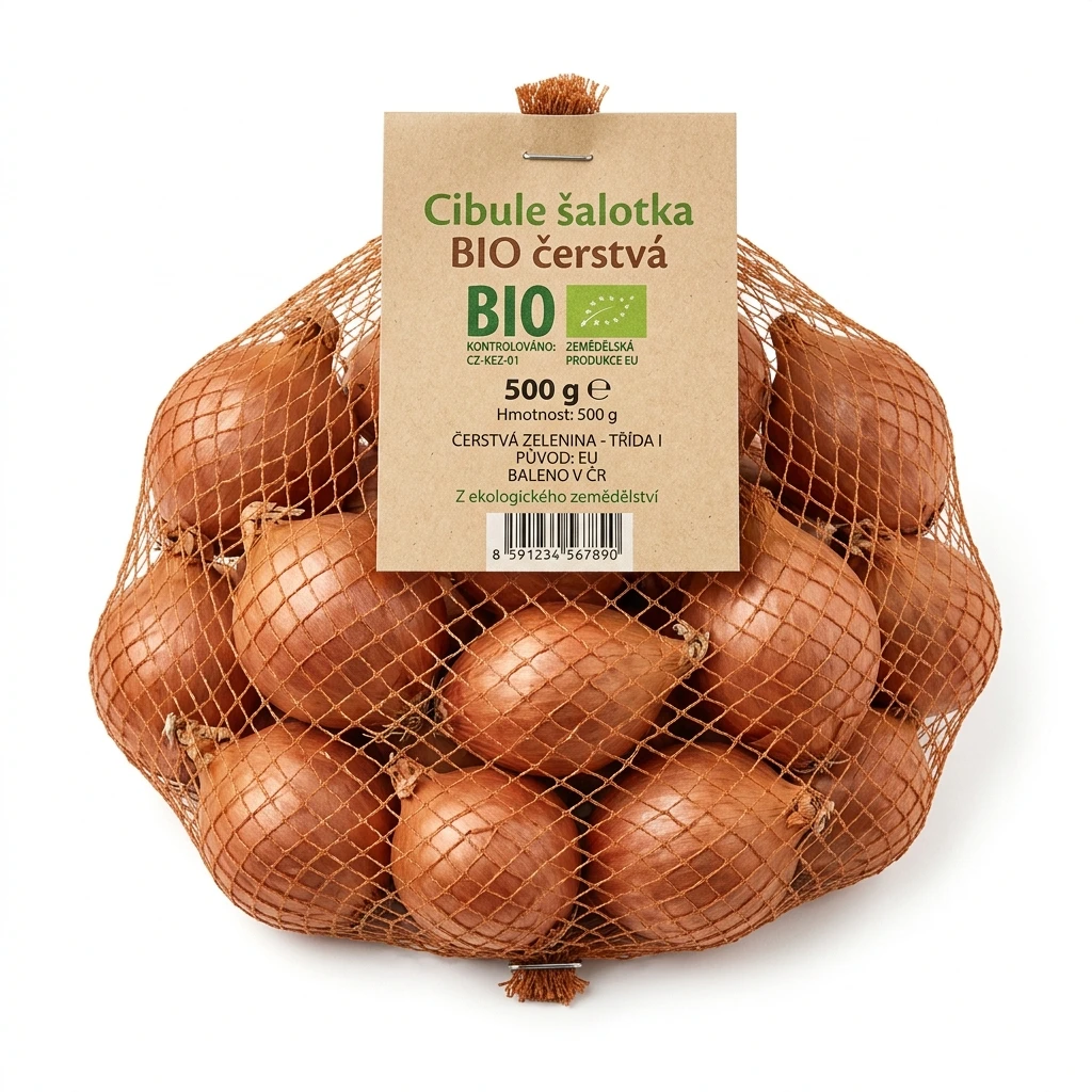Cibule šalotka BIO čerstvá 500 g síť