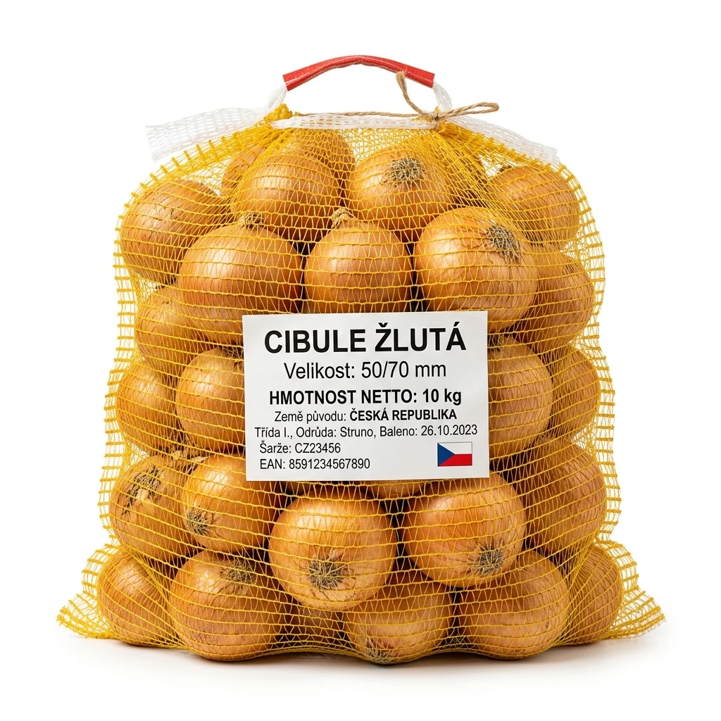 Cibule žlutá 50/70 CZ 10 kg síť