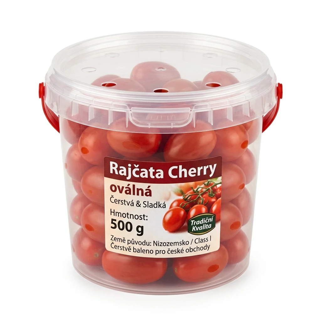 Rajčata Cherry oválná čerstvá 500 g kyblík
