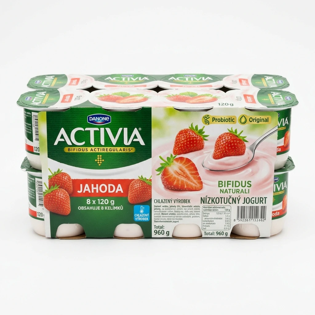 ACTIVIA Jogurt jahoda chlaz. 8 x 120 g