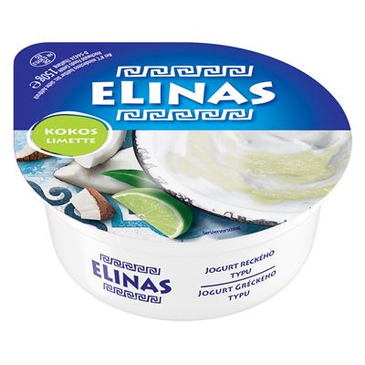 ELINAS Řecký jogurt limetka kokos chlaz. 4 x 150 g