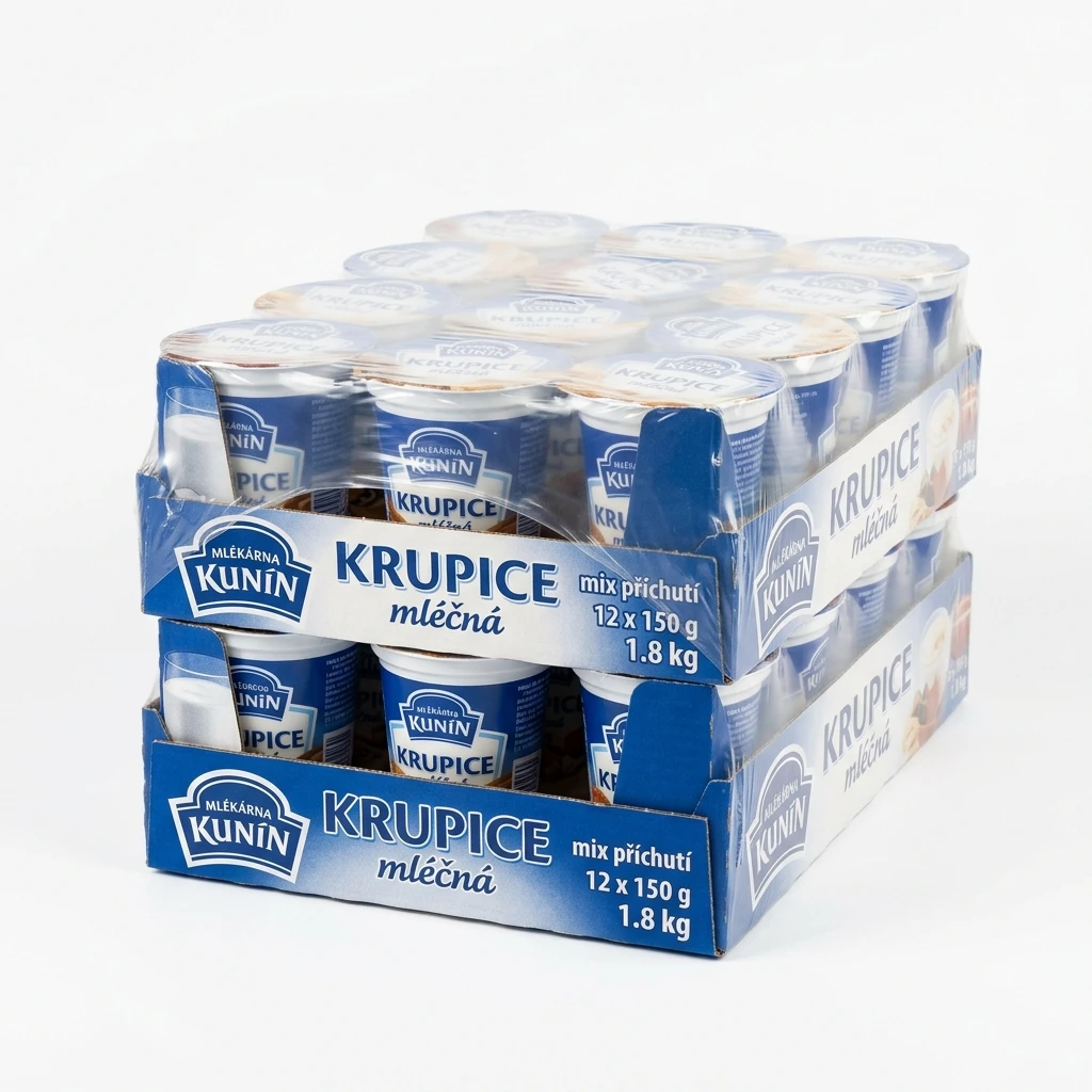 MLÉKÁRNA KUNÍN Krupice mléčná mix příchutí chlaz. 12 x 150 g