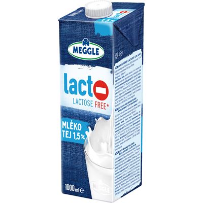 MEGGLE Mléko bezlaktózové 1,5 % 1 l