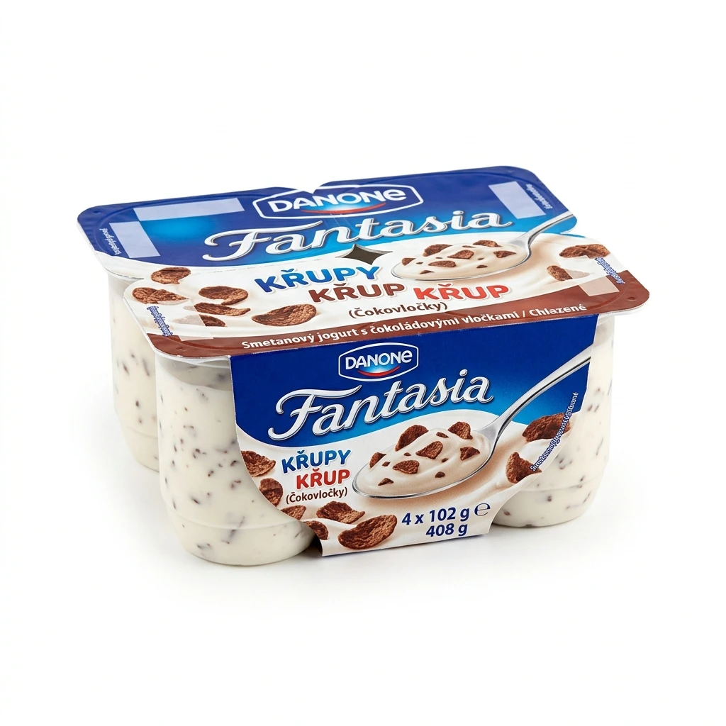 Danone Fantasia jogurt Křupy křup (čokovločky) chlaz. 4 x 102 g