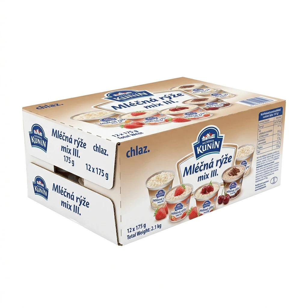 MLÉKÁRNA KUNÍN Mléčná rýže mix III. chlaz. 12 x 175 g