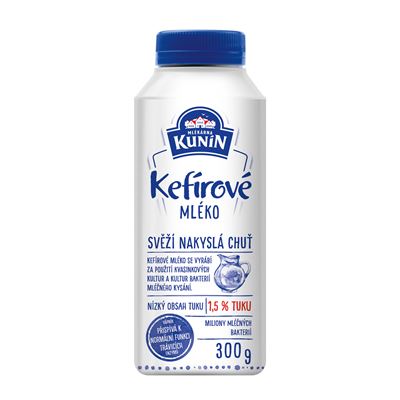 MLÉKÁRNA KUNÍN Mléko kefírové chlaz. 300 g