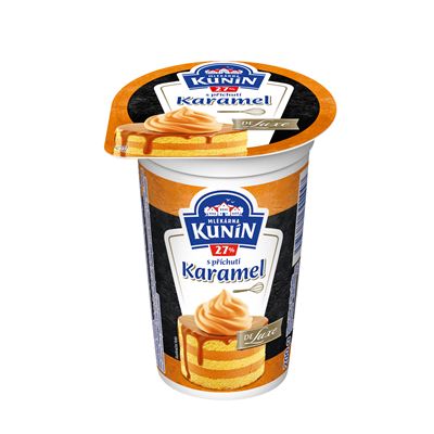 MLÉKÁRNA KUNÍN Šlehačka De Luxe karamel 27 % chlaz. 200 g