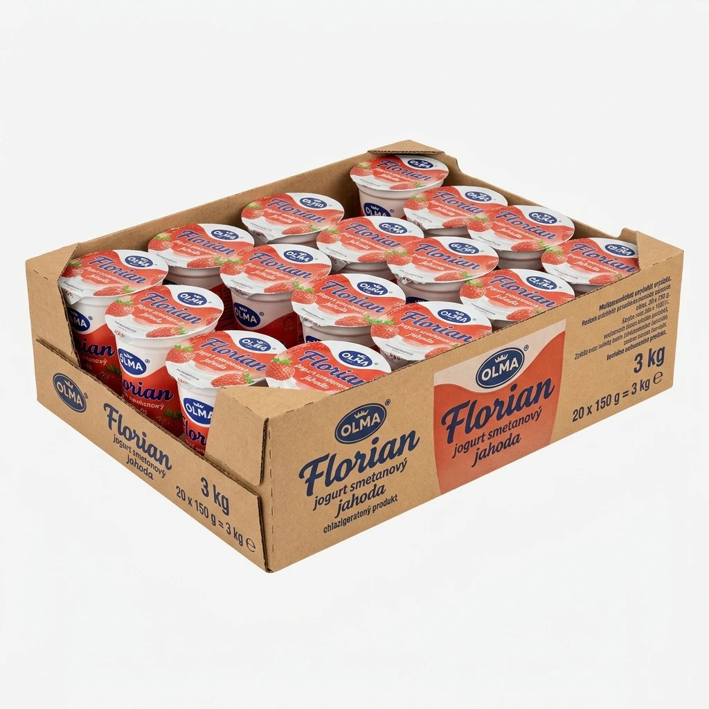 OLMA Florian jogurt smetanový jahoda chlaz. 20 x 150 g