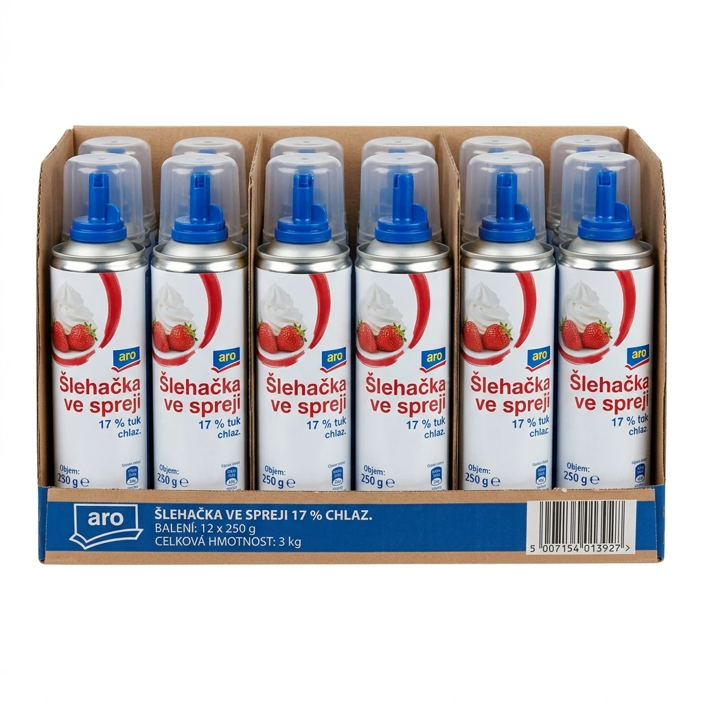 aro Šlehačka ve spreji 17 % chlaz. 12 x 250 g