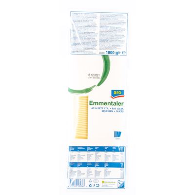 aro Emmentaler 45 % plátky 1 kg