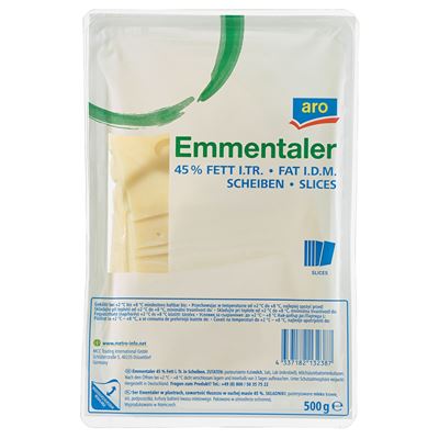 aro Emmentaler 45% plátky 500 g