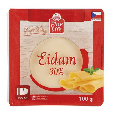 Fine Life Eidam 30 % plátky chlaz. 100 g