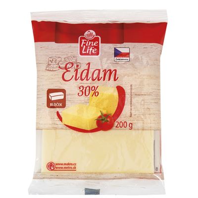 Fine Life Eidam 30 % bloček chlaz. 200 g