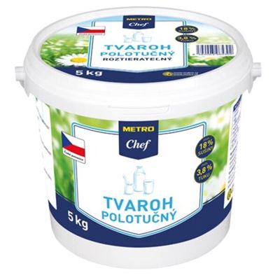 METRO Chef Tvaroh polotučný min. 18% chlaz. 5 kg kbelík