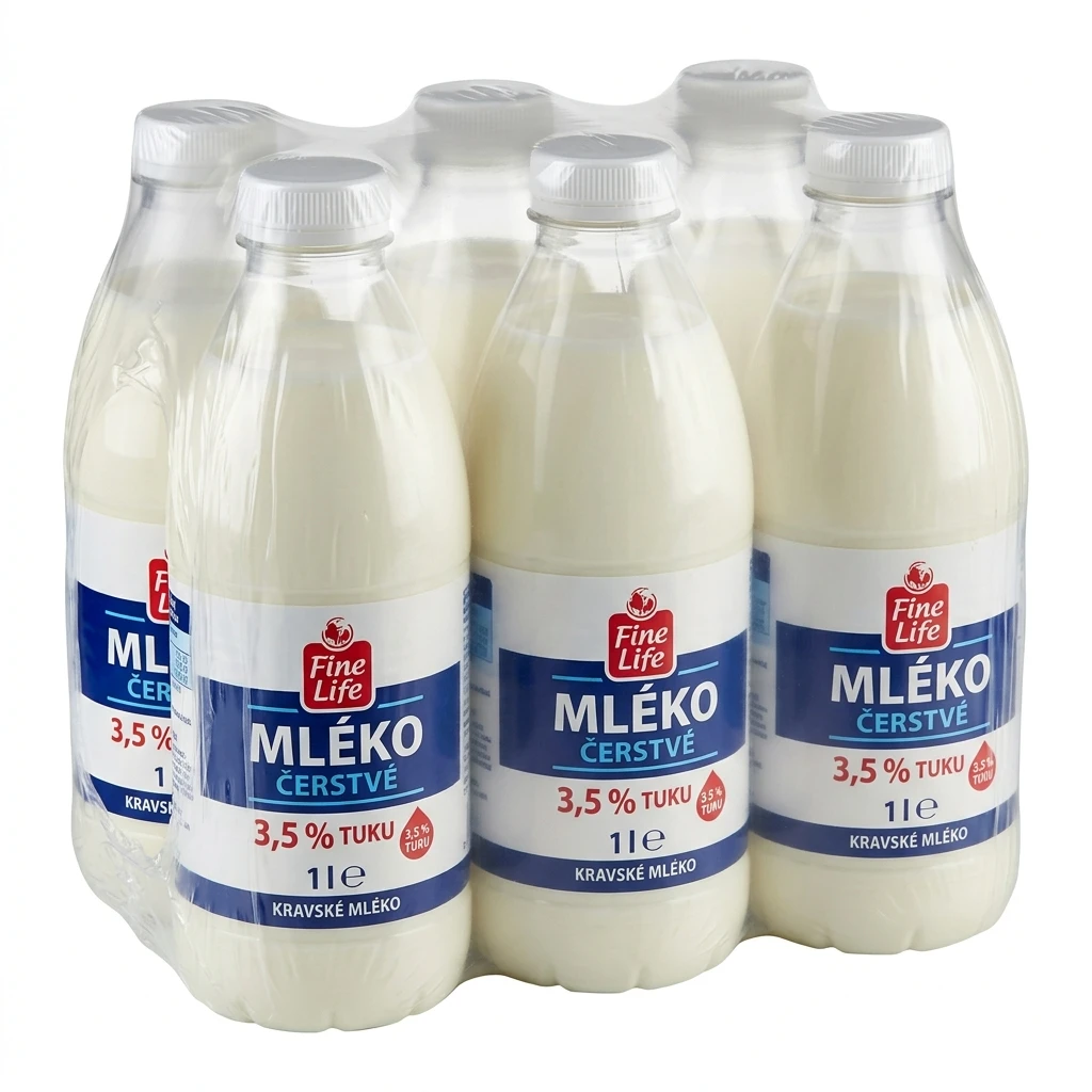 Fine Life Mléko čerstvé 3,5 % 6 x 1 l PET