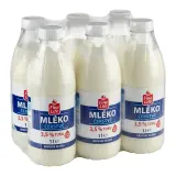 Fine Life Mléko čerstvé plnotučné 3,5 % 6 x 1 l PET