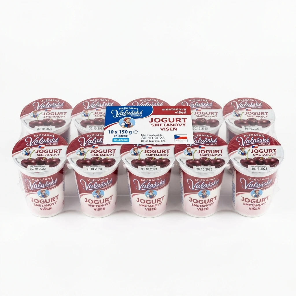 MLÉKÁRNA VALAŠSKÉ MEZIŘÍČÍ Jogurt smetanový višeň chlaz. 10 x 150 g