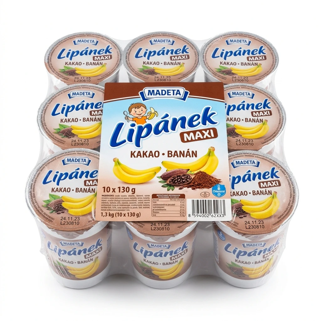 MADETA Lipánek Maxi kakao banán chlaz. 10 x 130 g