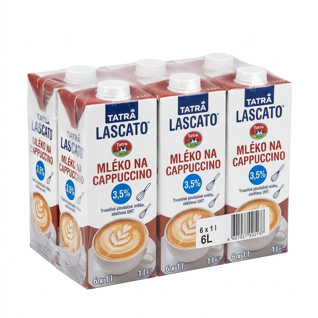 Tatra Lascato Mléko na Cappuccino 3,5 % 6 x 1 l