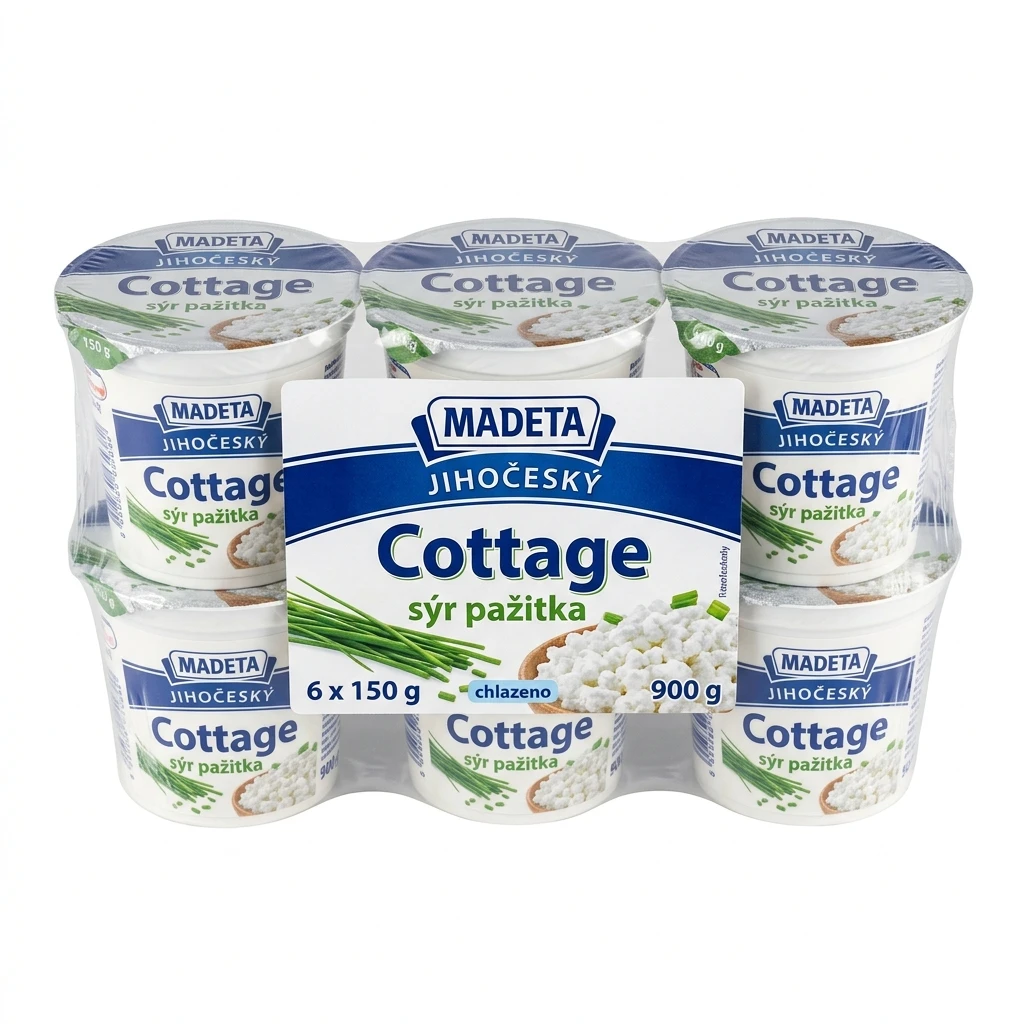 MADETA Jihočeský Cottage sýr pažitka chlaz. 6 x 150 g