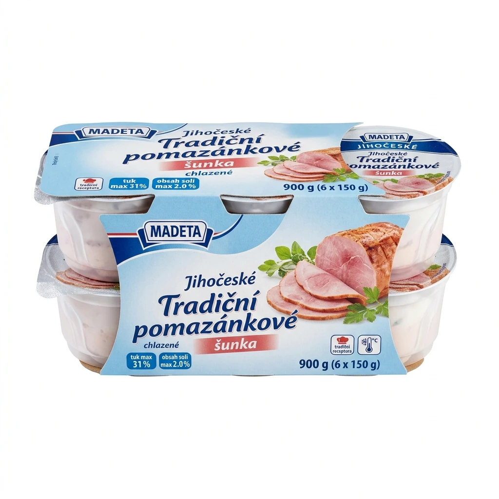 MADETA Jihočeské Tradiční pomazánkové šunka chlaz. 6 x 150 g