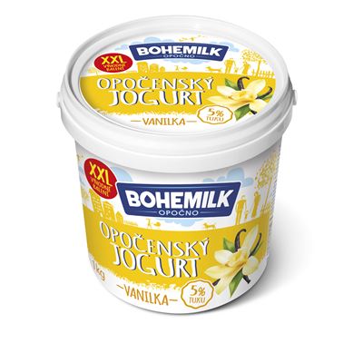 BOHEMILK Opočenský jogurt vanilka 5 % tuku chlaz. 1 kg