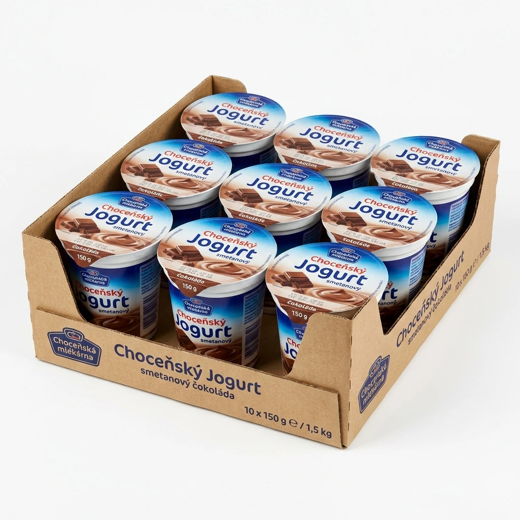 Choceňská mlékárna Choceňský Jogurt smetanový čokoláda chlaz. 10 x 150 g