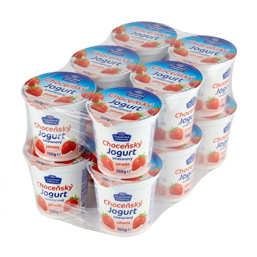Choceňská mlékárna Choceňský Jogurt smetanový jahoda chlaz. 10 x 150 g