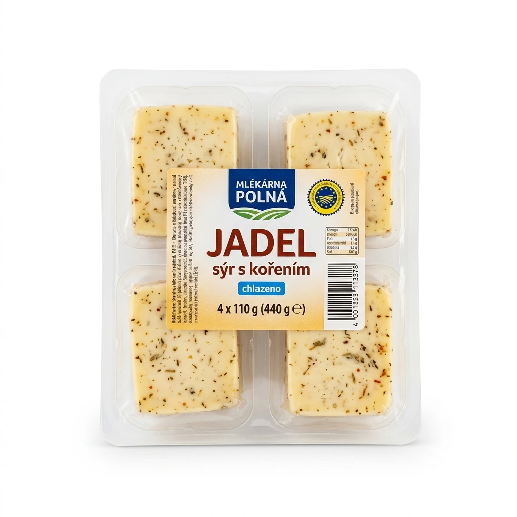 MLÉKÁRNA POLNÁ Jadel sýr s kořením chlaz. 4 x 110 g