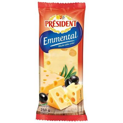 PRÉSIDENT Emmentál sýr bloček chlaz. 250 g