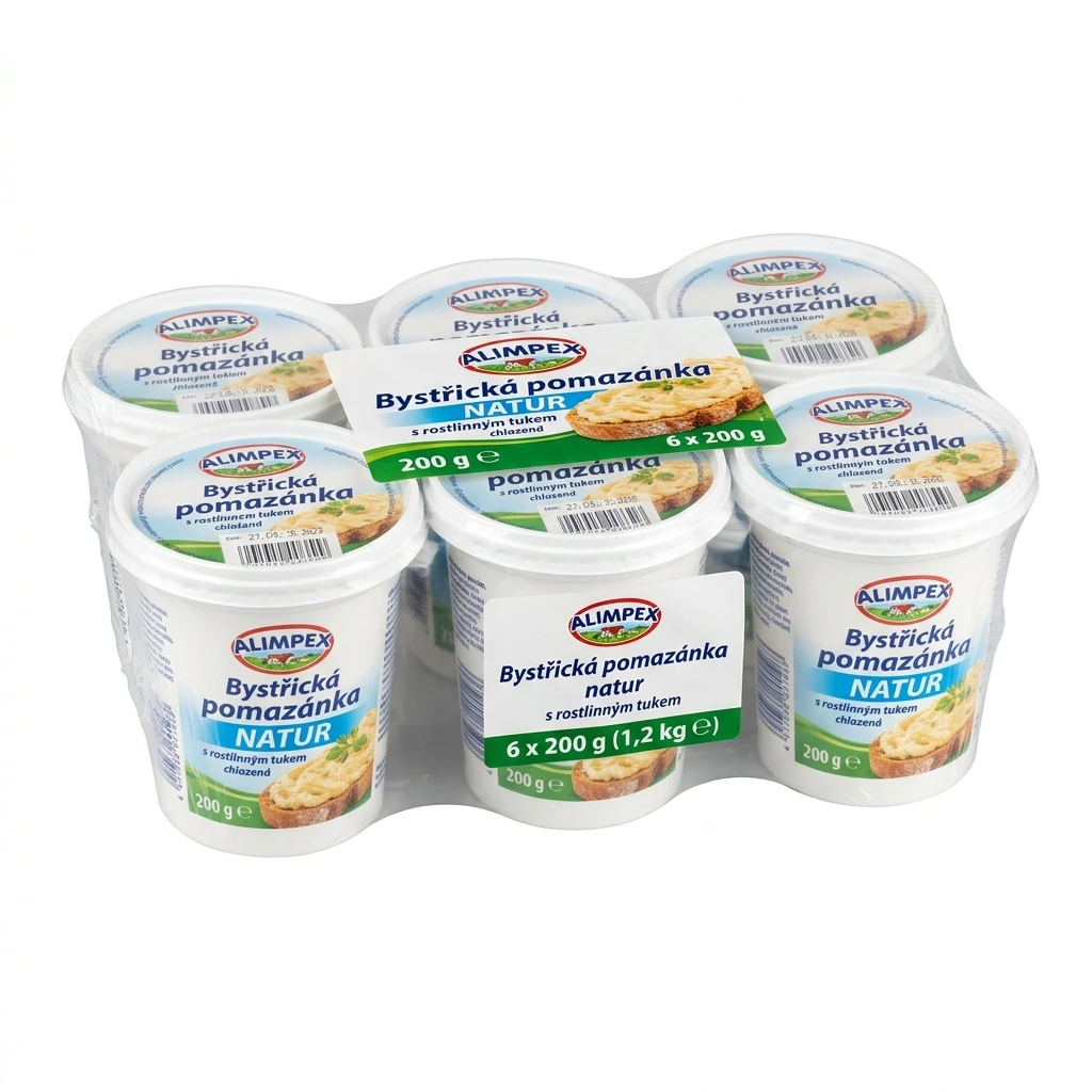 ALIMPEX Bystřická pomazánka natur s rostlinným tukem chlaz. 6 x 200 g