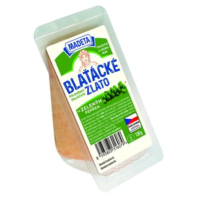 MADETA Blaťácké zlato sýr se zeleným pepřem chlaz. 120 g