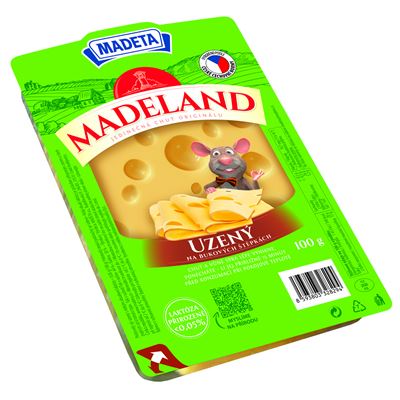 MADETA Madeland sýr uzený 44 % plátky chlaz. 100 g