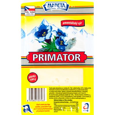 MADETA Primátor 45% sýr plátky chlaz. 100 g