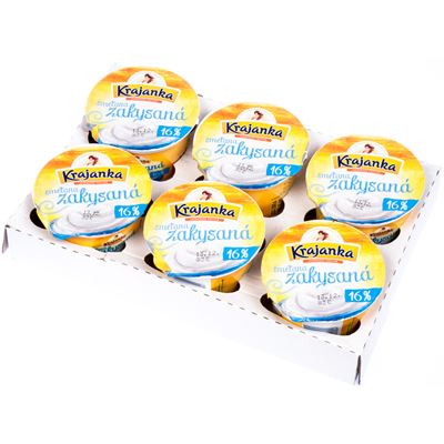 Krajanka Smetana zakysaná 16 % chlaz. 6 x 200 g