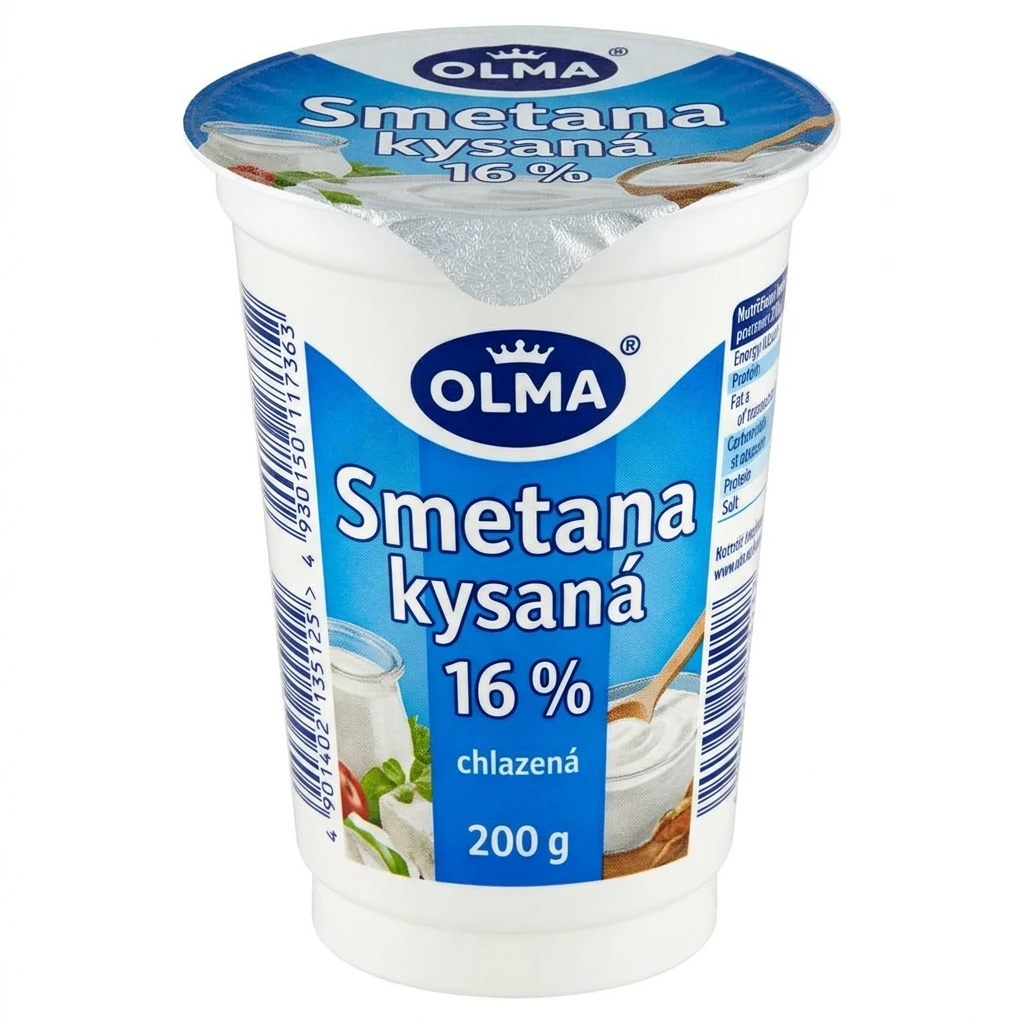 OLMA Smetana kysaná 16 % chlaz. 20 x 200 g