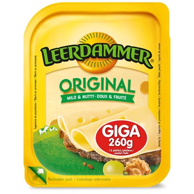 LEERDAMMER sýr plátky chlaz. 260 g