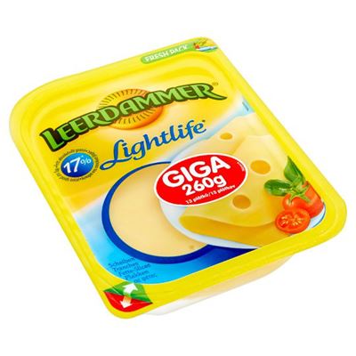 LEERDAMMER Lightlife sýr plátkový chlaz. 260 g