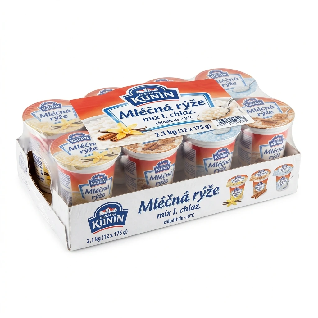 MLÉKÁRNA KUNÍN Mléčná rýže mix I. chlaz. 12 x 175 g