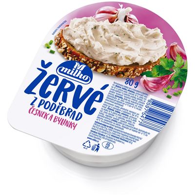 milko Žervé česnek/bylinky chlaz. 2 x 80 g