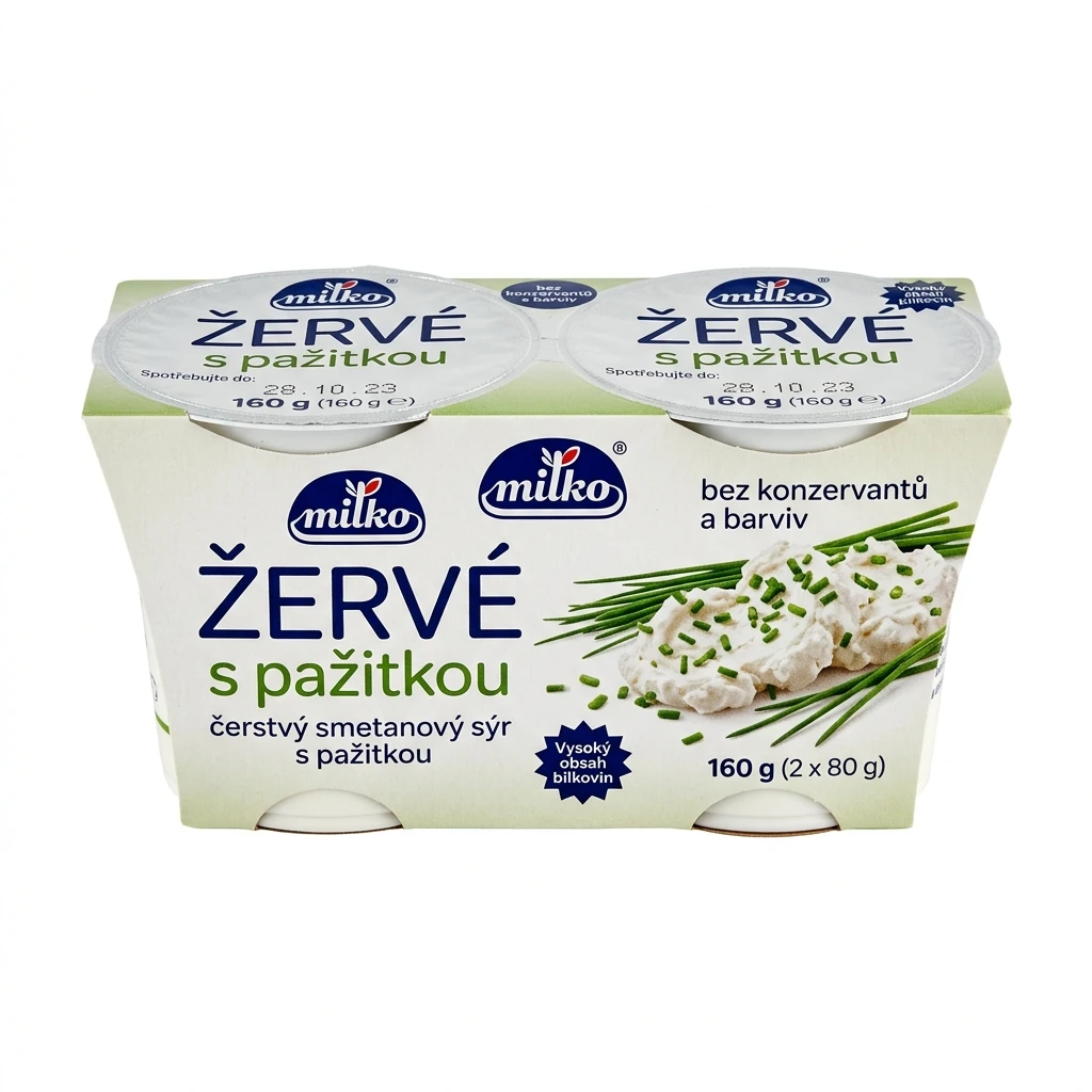milko Žervé s pažitkou chlaz. 2 x 80 g