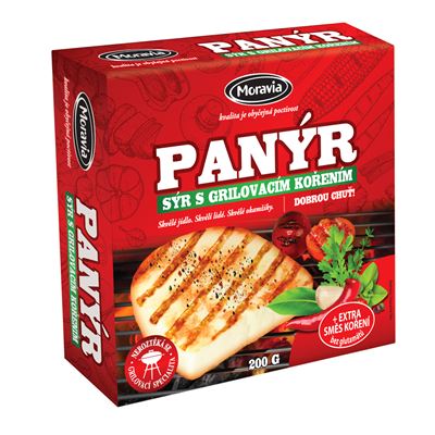 Moravia Panýr sýr na grilování s grilovacím kořením chlaz. 200 g