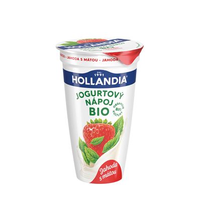 HOLLANDIA Bifi drink jahoda s mátou BIO chlaz. 230 g