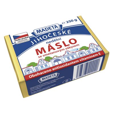 MADETA Jihočeské máslo nedělní 77 % chlaz. 250 g